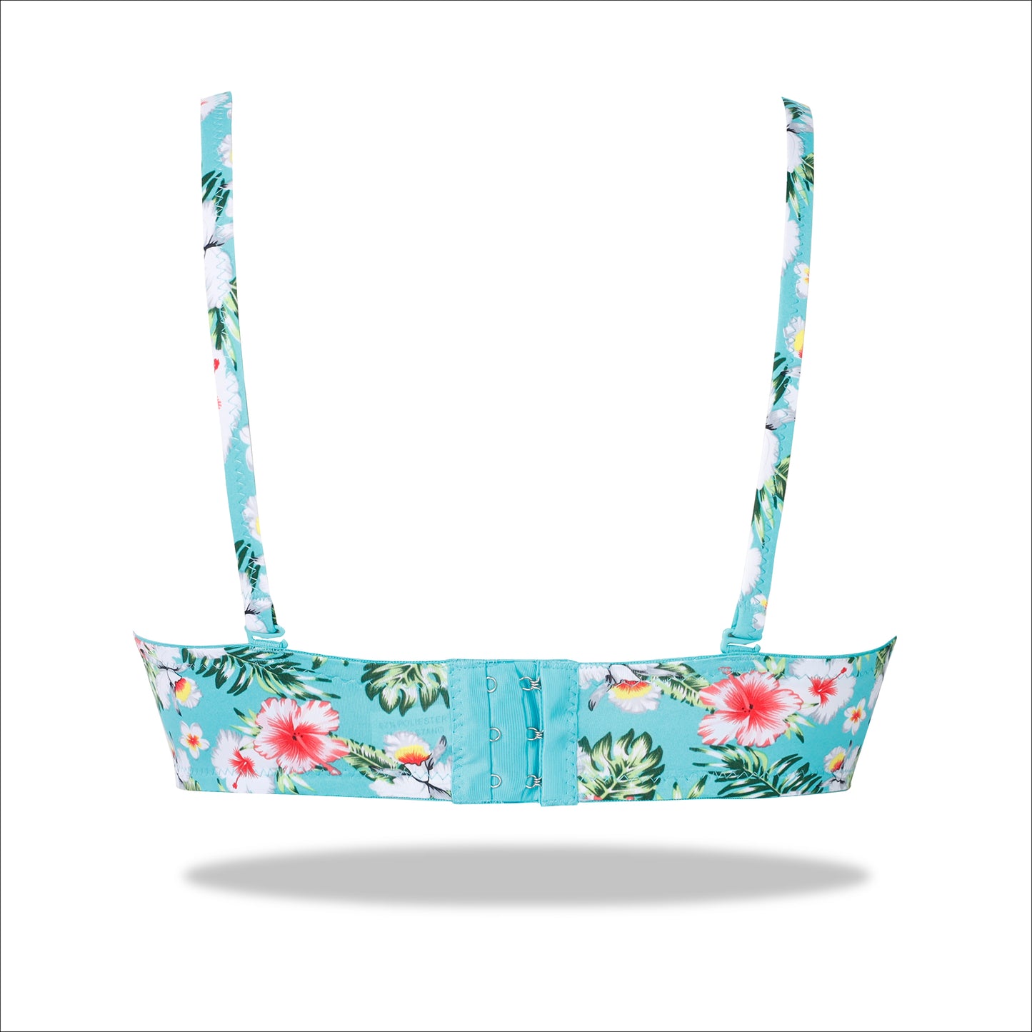 Blue Padded Printed Floral Essence with Stretchable Straps