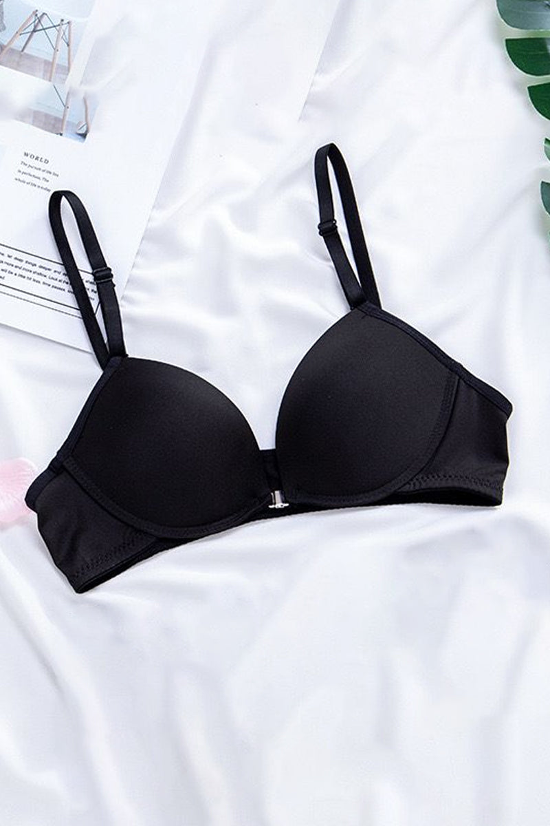 Black Front Open - Soft Padded Bra