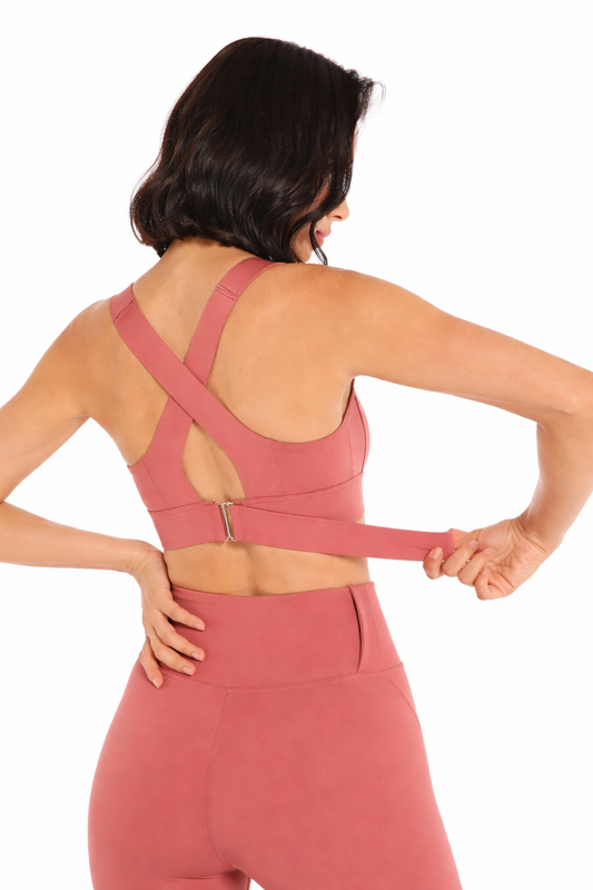 Luxe High Impact Adjustable Sports Bra - Pink