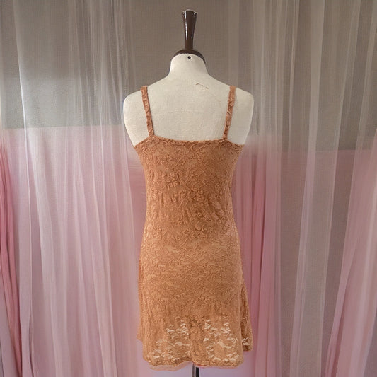 Brown Verovica One-Piece Sultry Soft Net Nighty