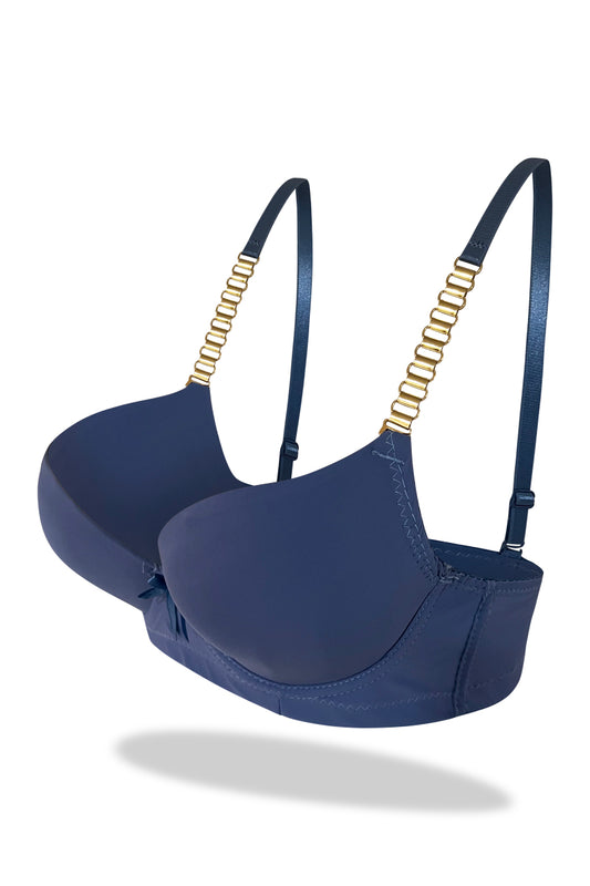 Blue Premium Padded Bra with stylish Straps