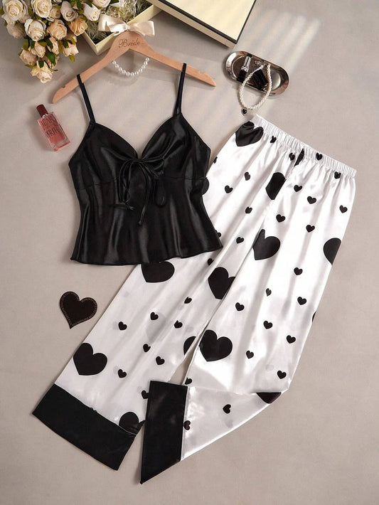 Black Hearts Cami with Trouser