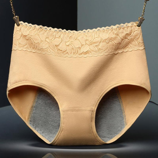 Super Soft Cotton High Waist Leak Proof Period Panties - Black