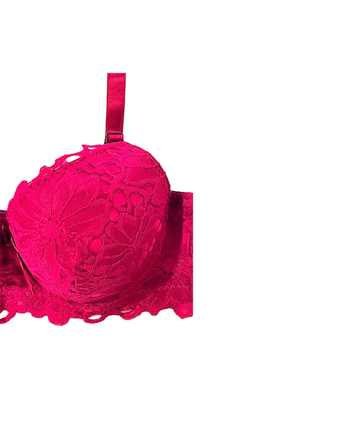 Maroon Padded Mesh Bra