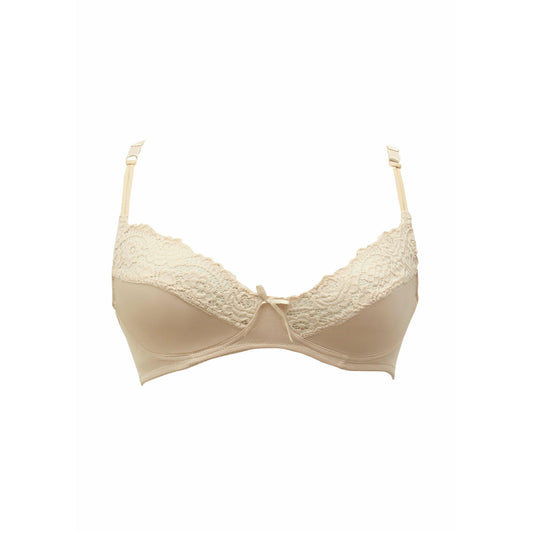 Rose - Non Padded Wired / Wirefree Lace and Nylon Bra - Espicopink