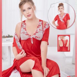 Model wearing a white bridal babydoll nightie AT Espicopink