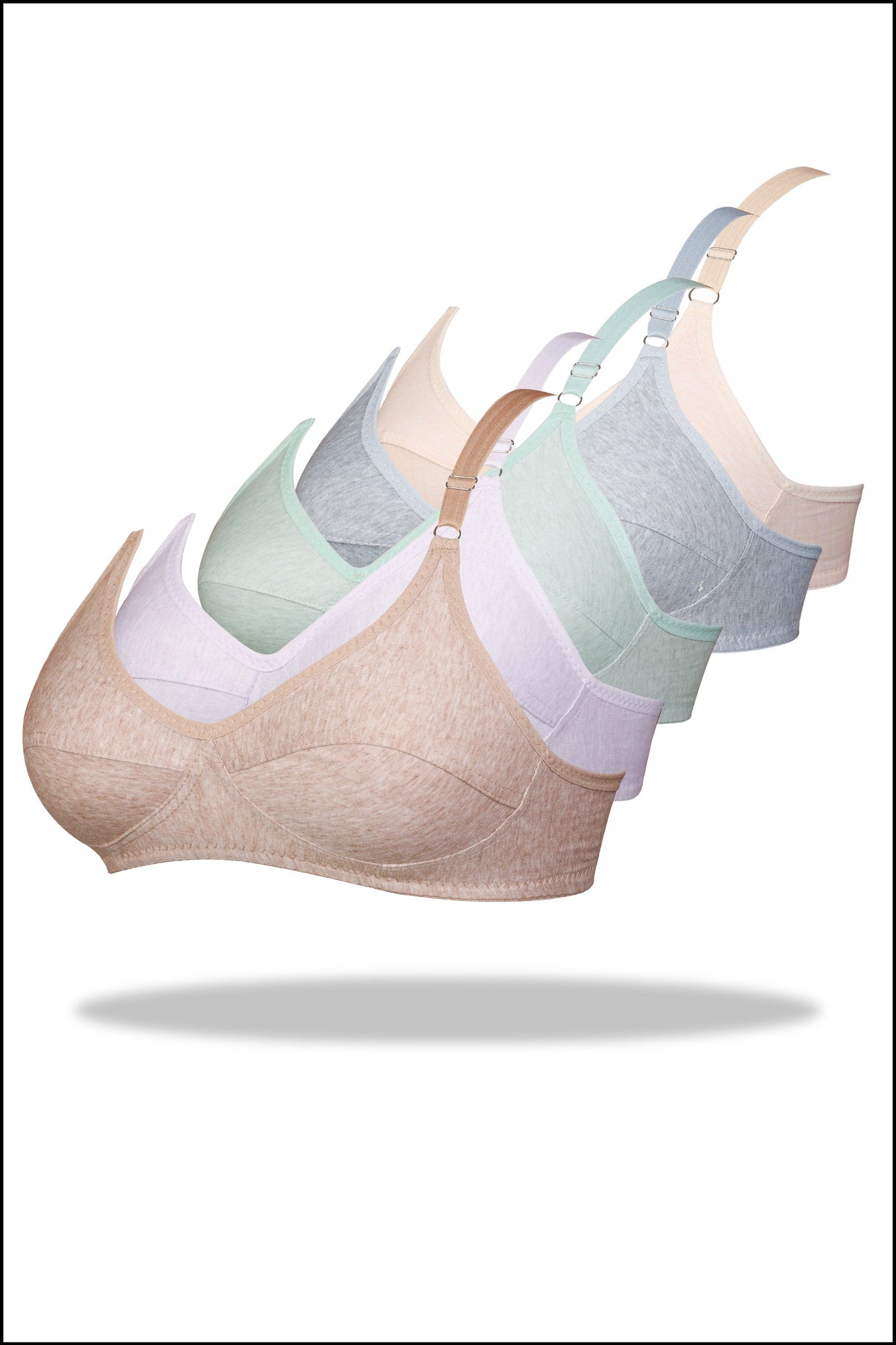 Grey Luxury Everyday Knitted Cotton Bra
