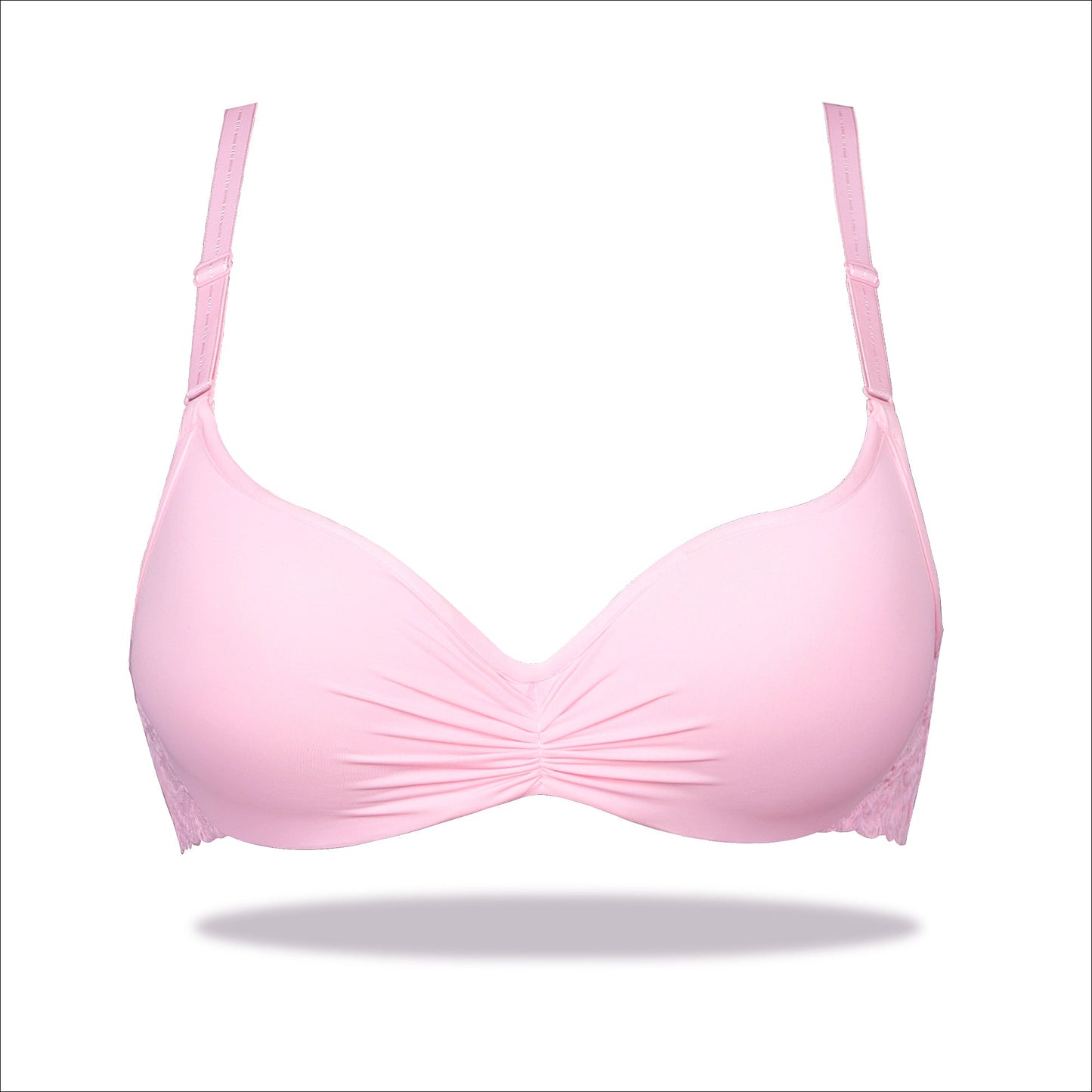 Skin Crinkled Luxury Turkish Imported Padded Bra with Mesh Bands