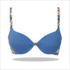 Blue Padded Printed Floral Essence with Stretchable Straps