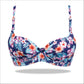 Floral Crinkled Bra - Padded with stretchable floral straps