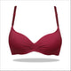 Marooon Crinkled Luxury Turkish Imported Padded Bra with Mesh Bands
