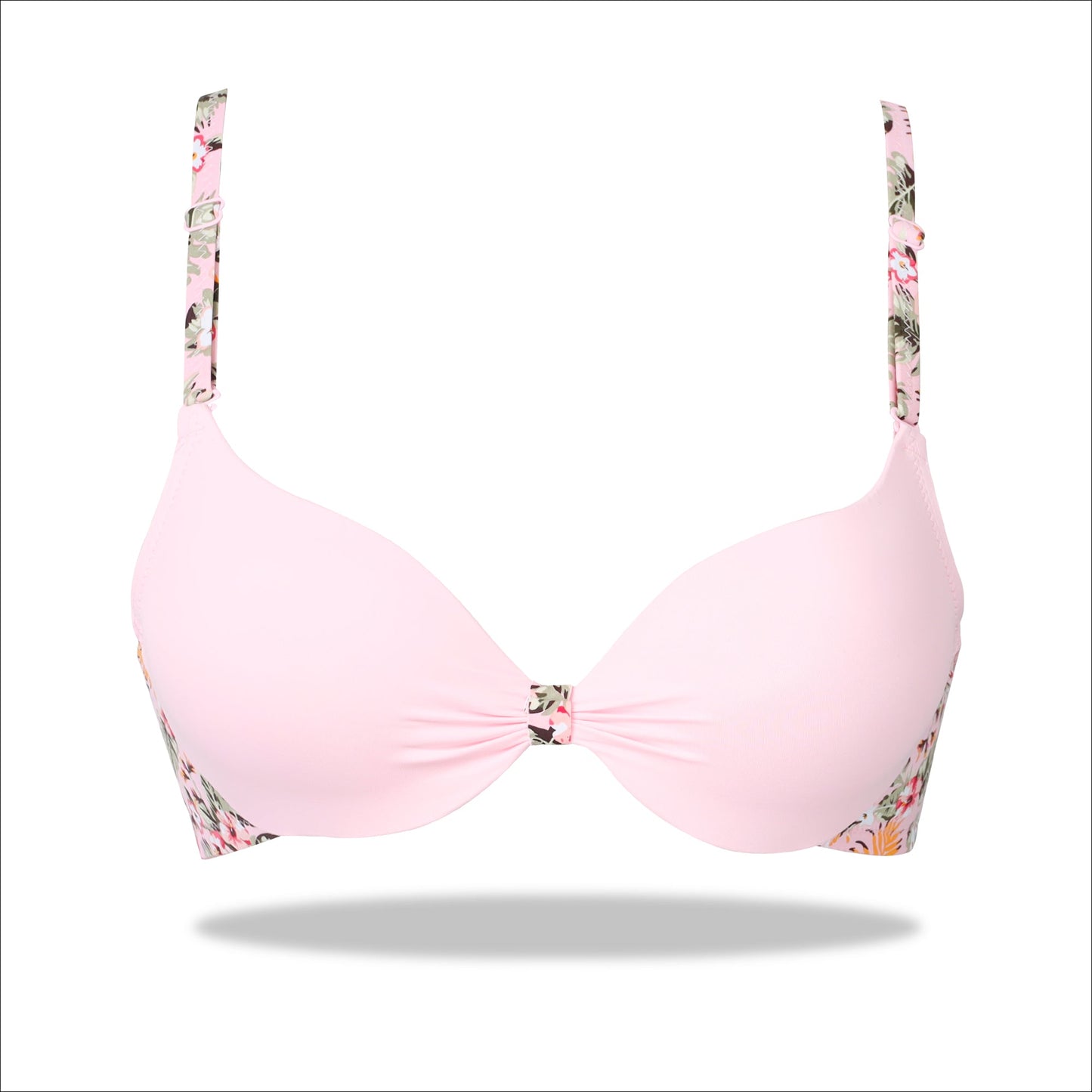 Navy Padded Printed Floral Essence with Stretchable Straps