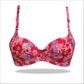 Floral Crinkled Bra - Padded with stretchable floral straps