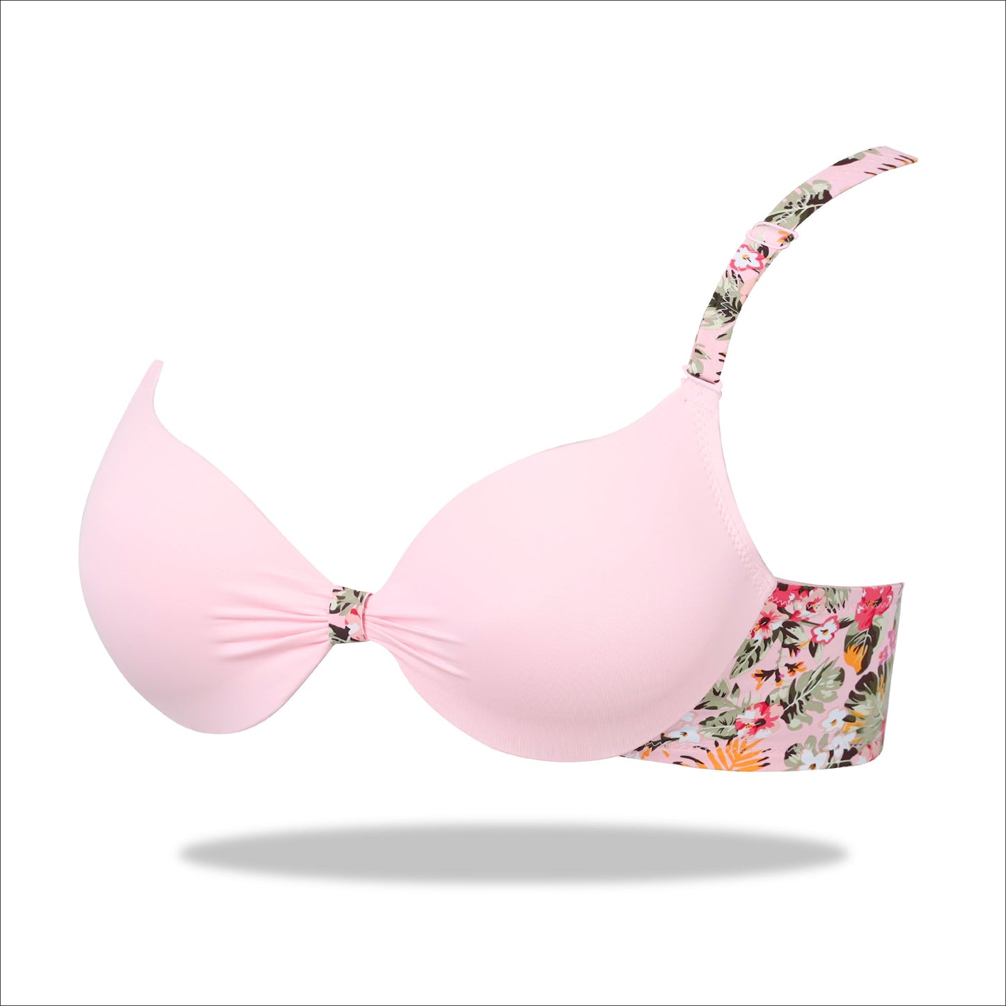 Navy Padded Printed Floral Essence with Stretchable Straps