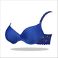 Blue Crinkled Luxury Turkish Imported Padded Bra with Mesh Bands