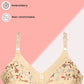 Camellia Multi Color Embroidered Cotton Bra