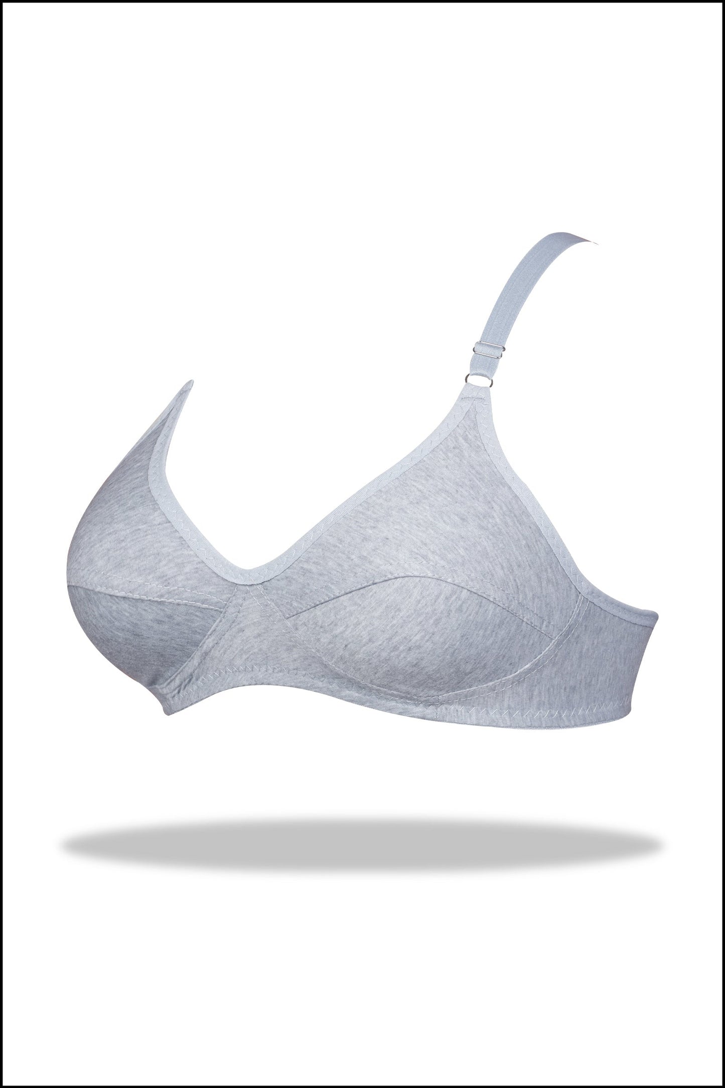 Grey Luxury Everyday Knitted Cotton Bra