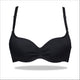 Black Crinkled Luxury Turkish Imported Padded Bra with Mesh Bands