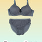 Grey Zephyr Padded Bra and Panty Set