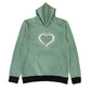 Light Green Heart Hoodie For Her