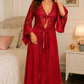 Luxury Lace Nightwear Long Full Length - Black