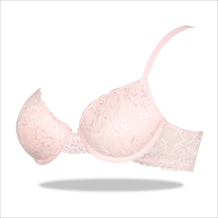 shop online  Pink European Laced Imported Floral Padded Bra