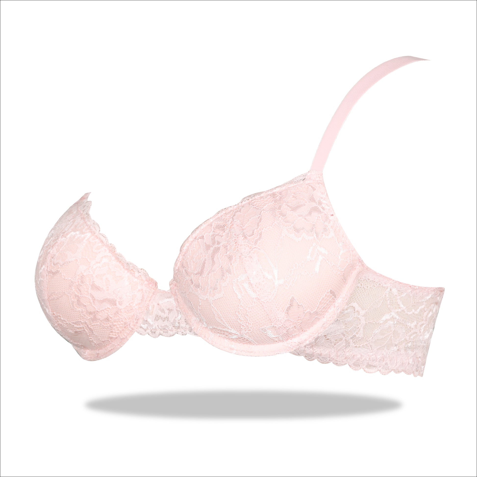 shop online Pink European Laced Imported Floral Padded Bra