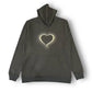 Grey Heart Hoodie For Her