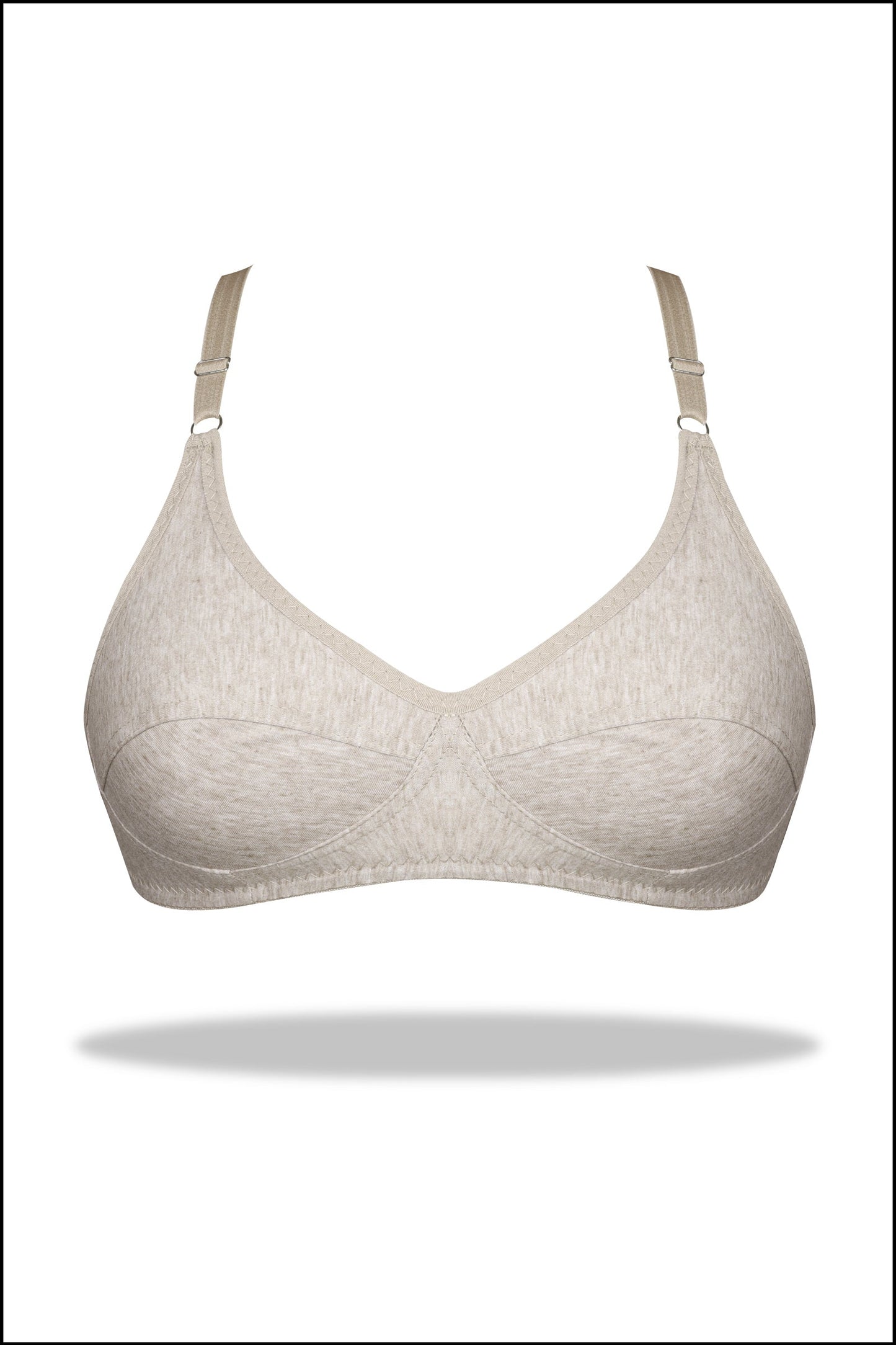 Grey Luxury Everyday Knitted Cotton Bra