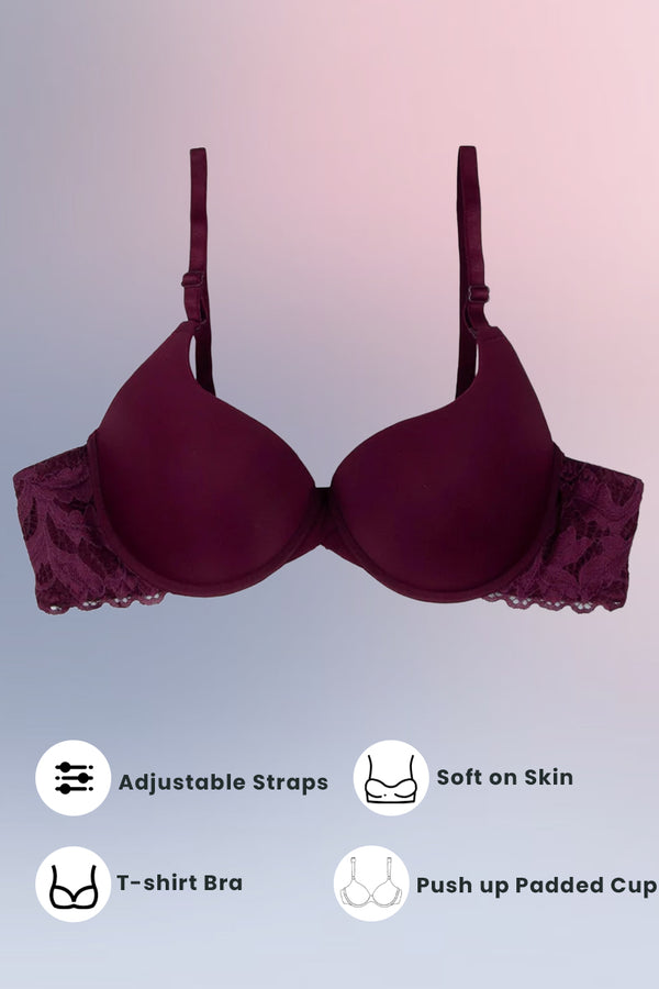 Maroon Sugar Lacy Bra