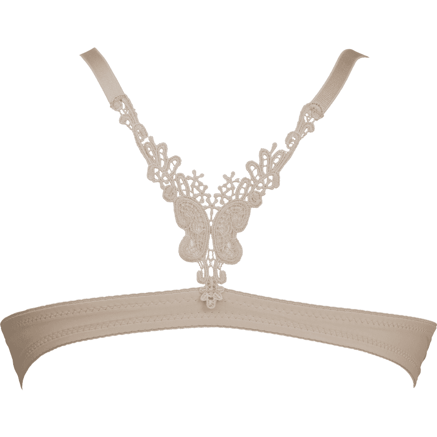 White Venessa Front-Open Bra - Espicopink