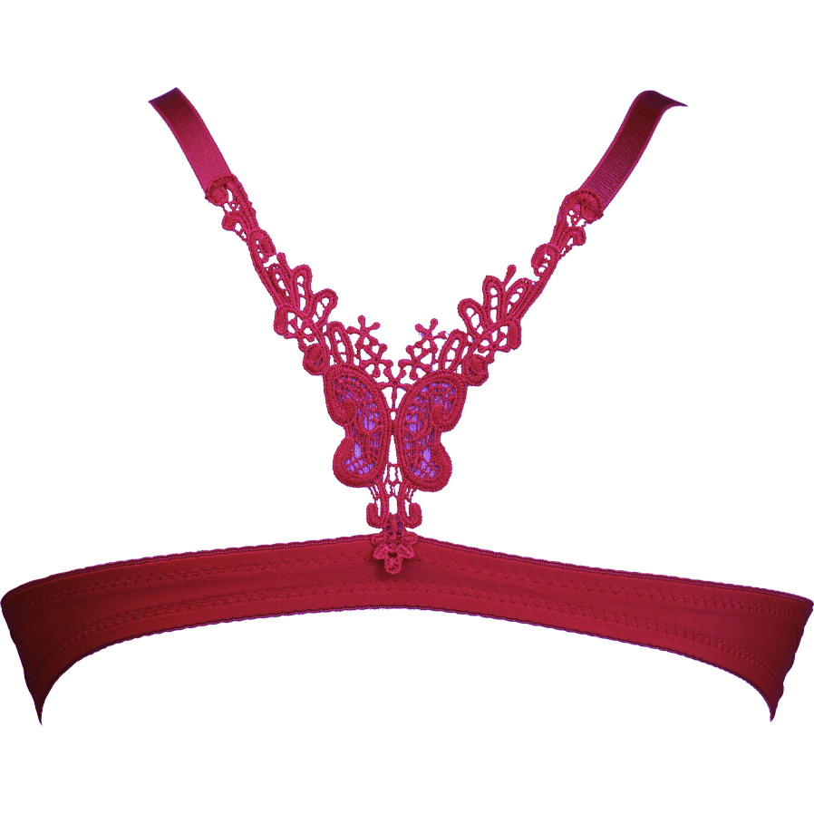 White Venessa Front-Open Bra - Espicopink