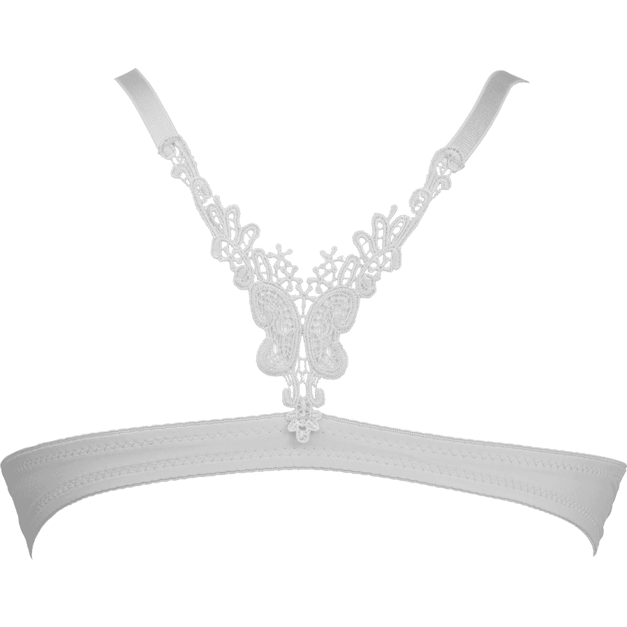 White Venessa Front-Open Bra - Espicopink