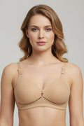 Beige Light Padded Non Wired Bra