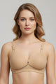 Beige Light Padded Non Wired Bra