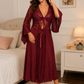 Luxury Lace Nightwear Long Full Length - Black