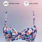 Floral Crinkled Bra - Padded with stretchable floral straps