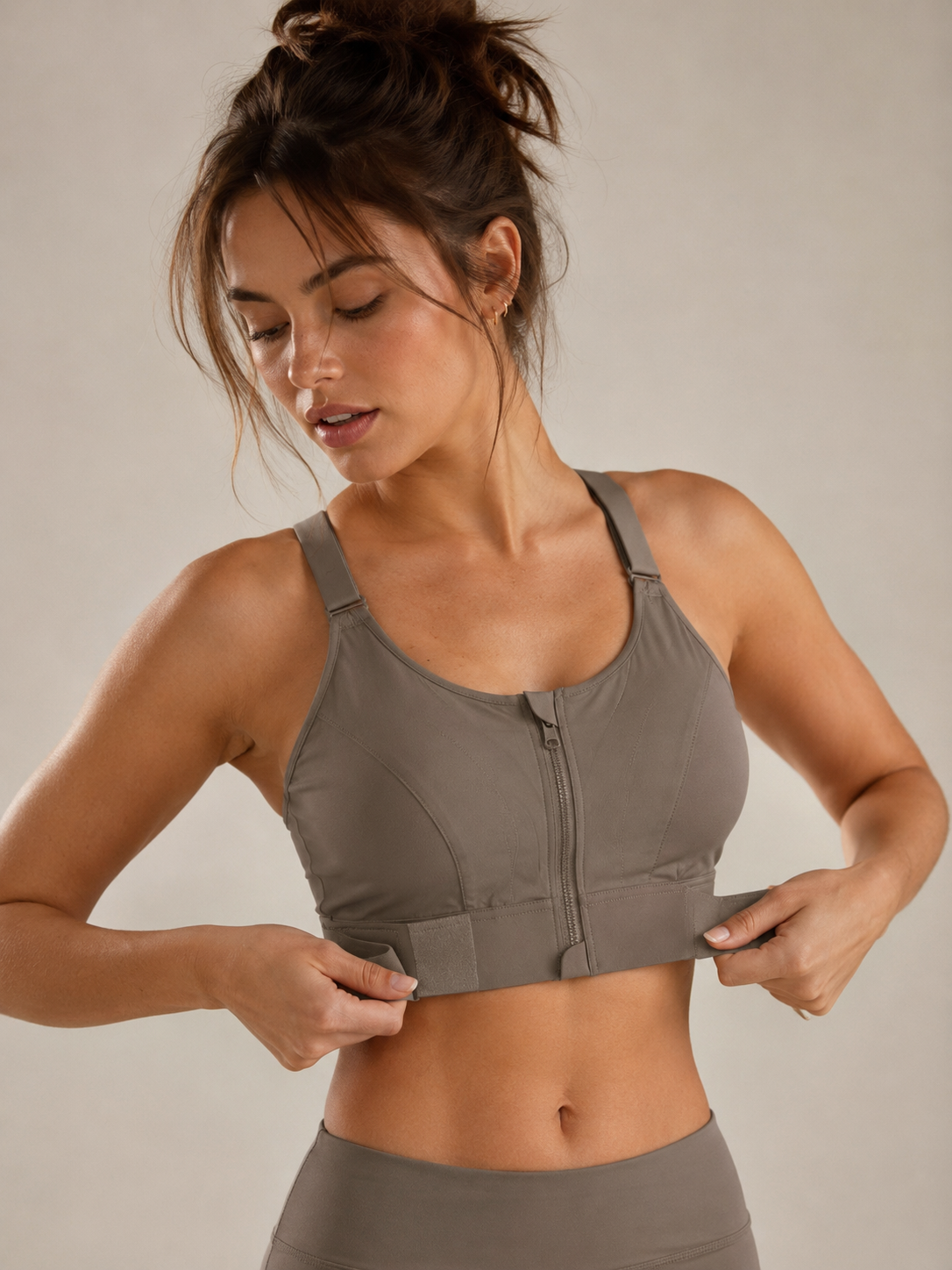 Olive Luxe High Impact Sports Bra