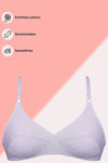 Dark Purple Luxury Everyday Knitted Cotton Bra