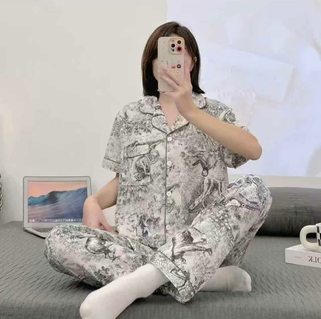 Imported Cotton Printed Loungewear - Half Sleeves