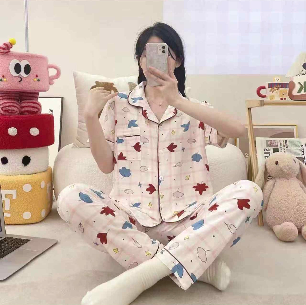 Imported Cotton Printed Loungewear - Half Sleeves