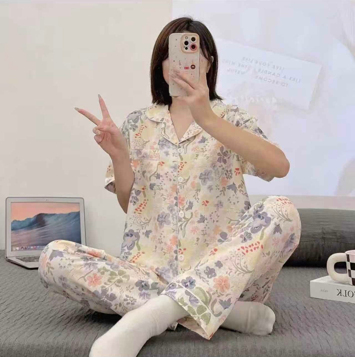 Imported Cotton Printed Loungewear - Half Sleeves