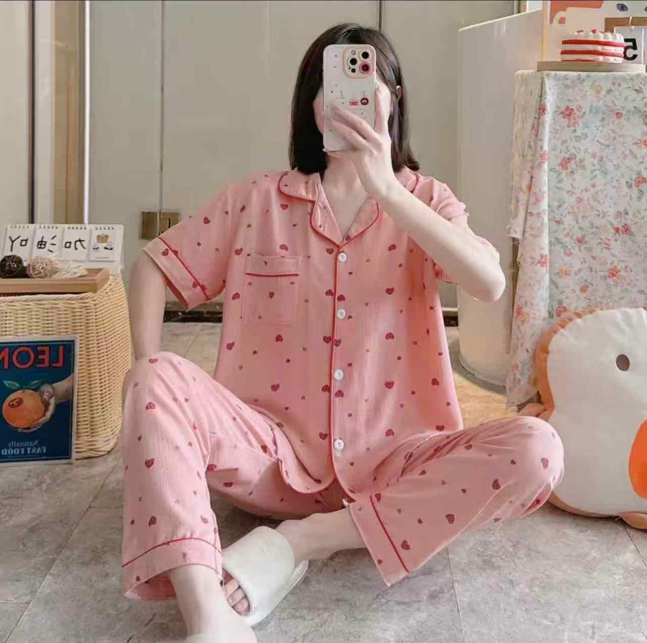 Imported Cotton Printed Loungewear - Half Sleeves