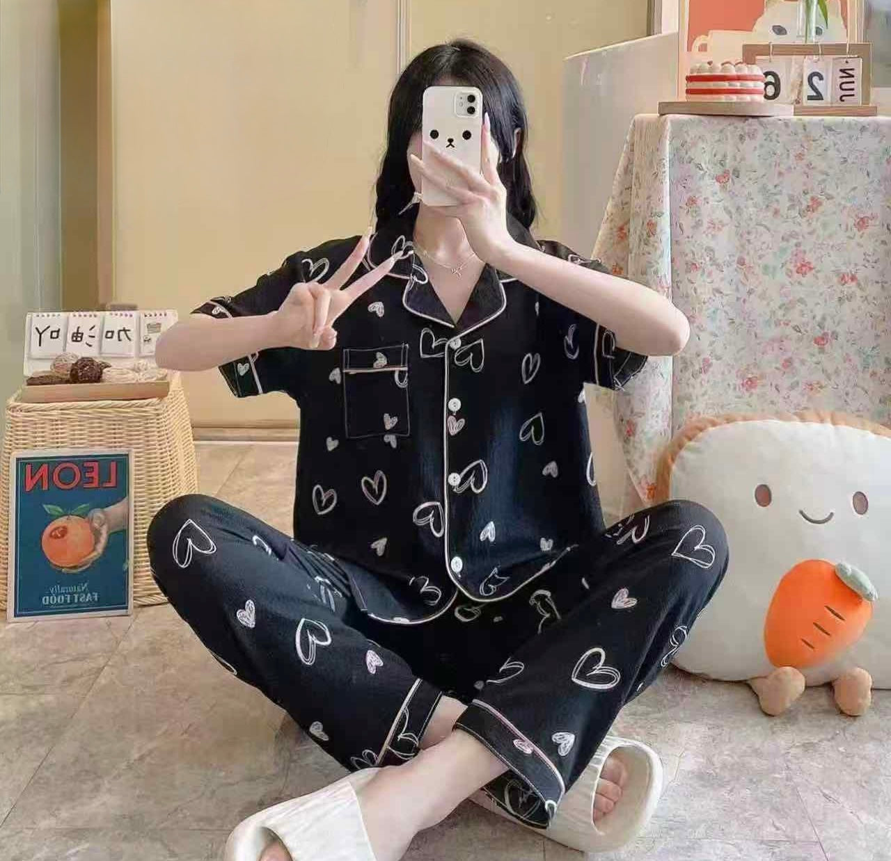 Imported Cotton Printed Loungewear - Half Sleeves
