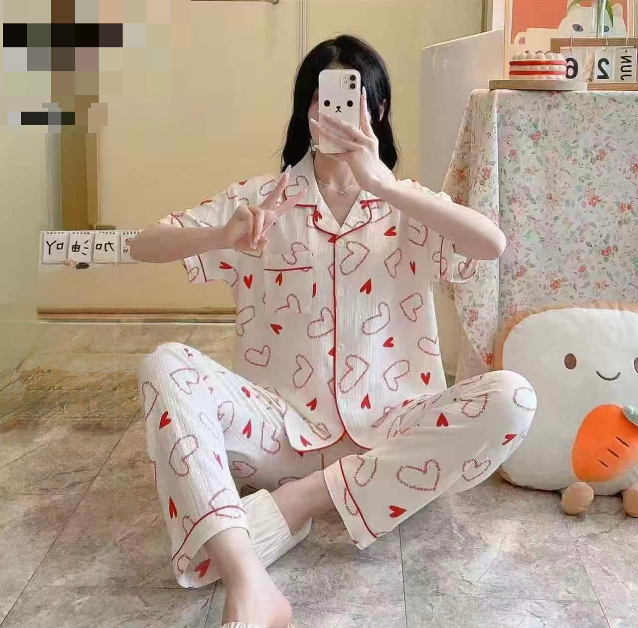 Imported Cotton Printed Loungewear - Half Sleeves