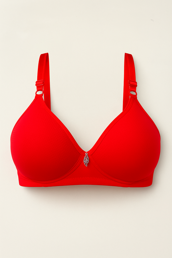 Super Soft Padded Breatheable Bra - Red