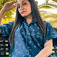 Premium Pima Cotton Button-Down Printed Shirt & PJ Set - Red