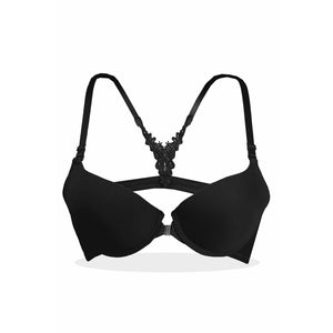 White Venessa Front-Open Bra - Espicopink