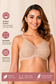 Nettle - Knitted Cotton Non-Padded Wirefree Bra with Lace Touch
