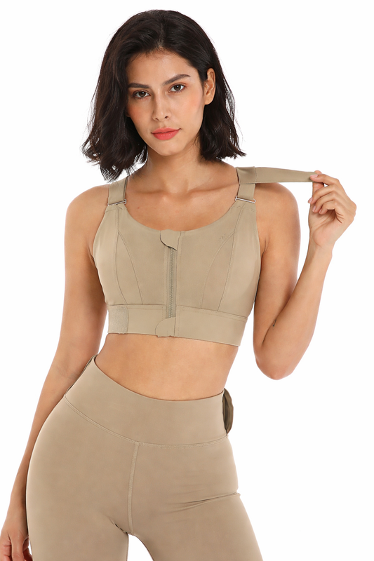 Luxe High Impact Adjustable Sports Bra - Mauve